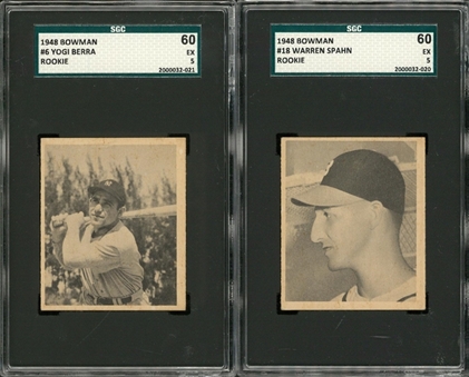 1948 Bowman Hall of Famers Rookie Cards SGC-Graded Pair (2 Different)